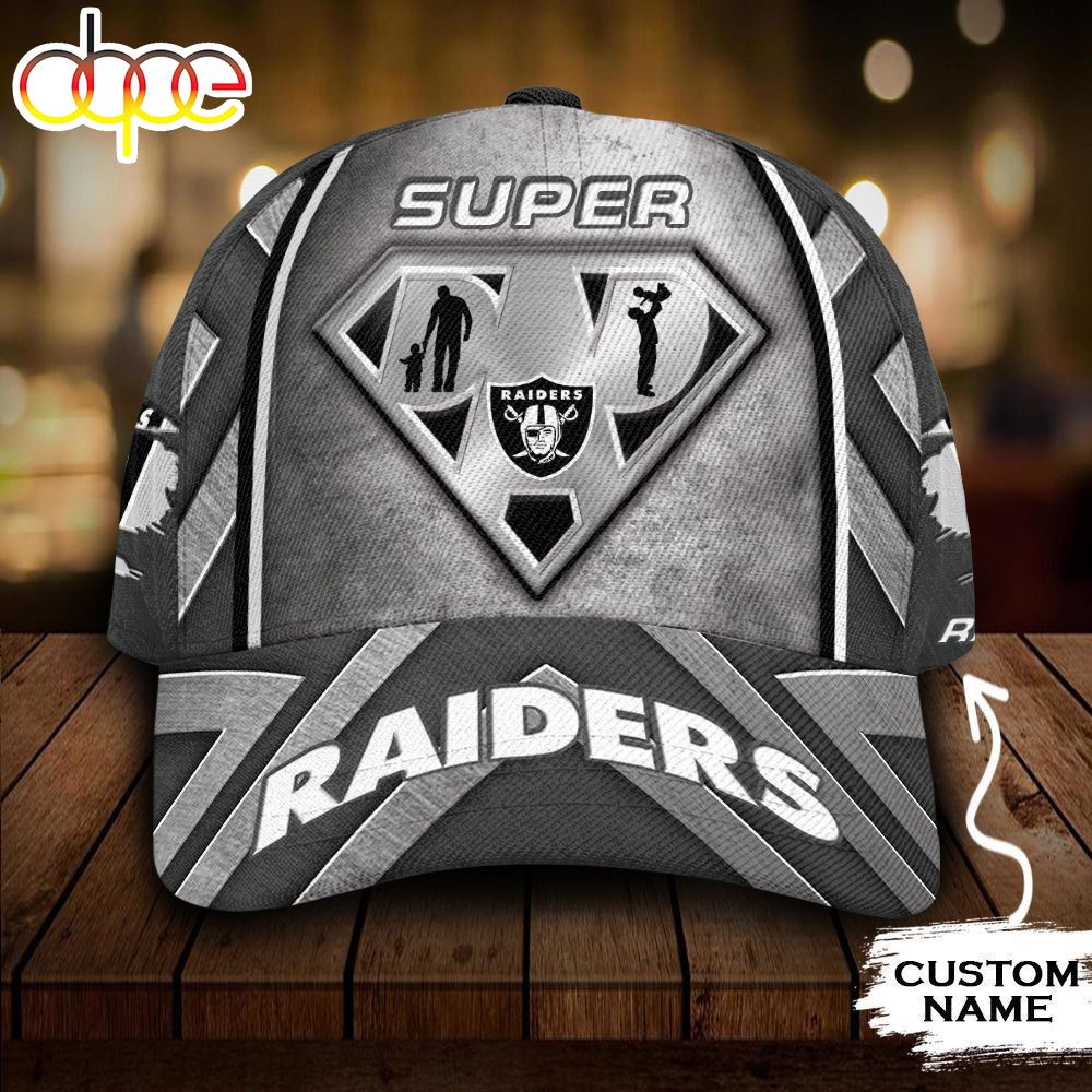Personalized Las Vegas Raiders Superman Dad All Over Print 3D Classic Cap