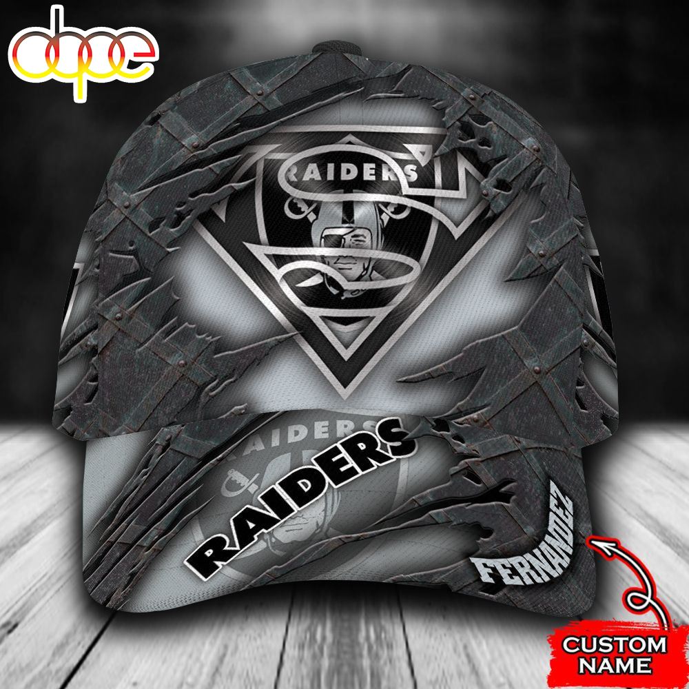 Personalized Las Vegas Raiders Superman Logo All Over Print 3D Baseball Cap