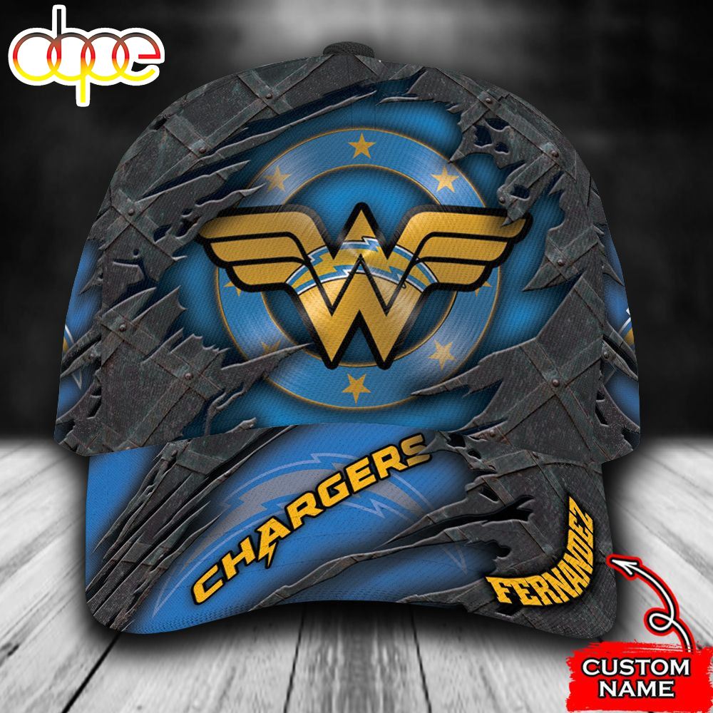 Personalized Los Angeles Chargers Wonder Woman All Over Print 3D Classic Cap