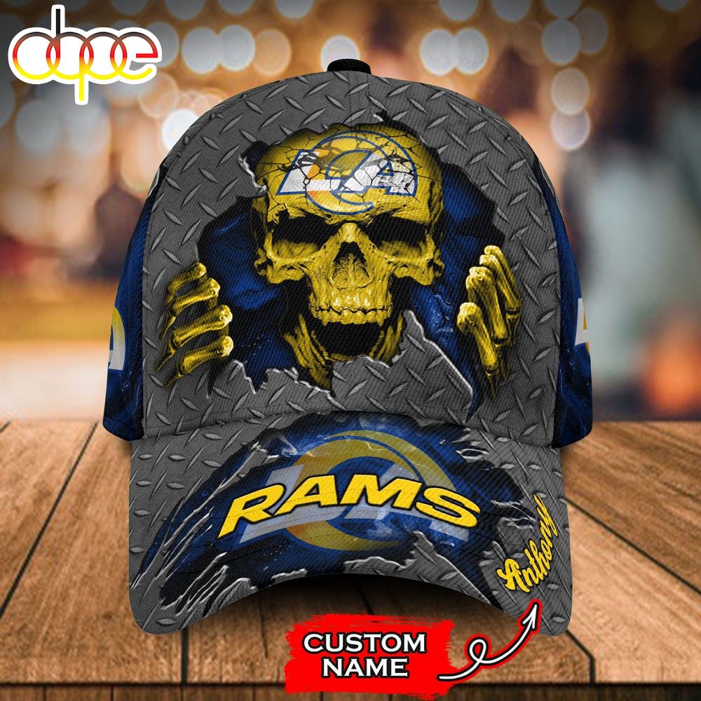 Personalized Los Angeles Rams Skeleton All Over Print 3D Classic Cap