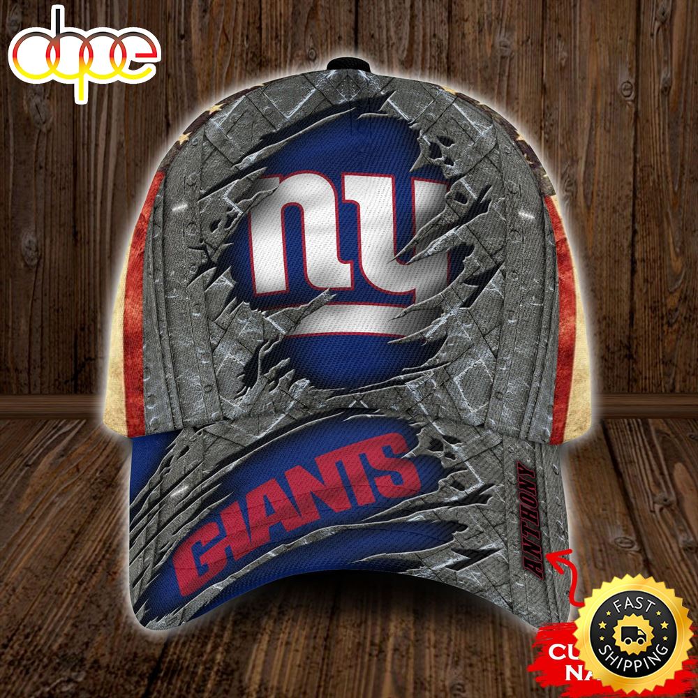 Personalized New York Giants USA Flag All Over Print 3D Classic Cap