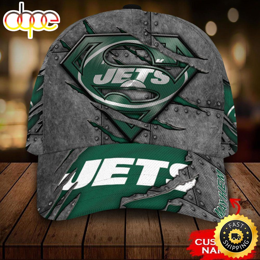 Personalized New York Jets Superman All Over Print 3D Classic Cap