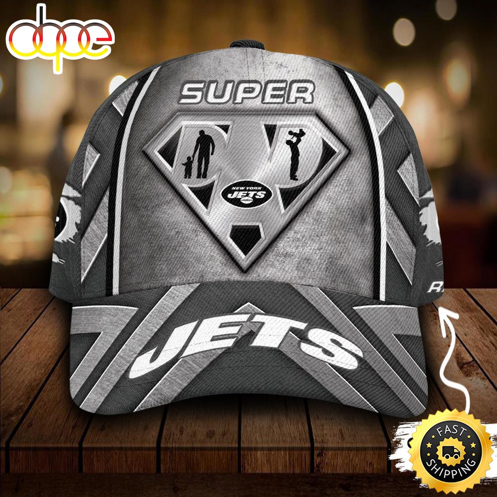 Personalized New York Jets Superman Dad All Over Print 3D Classic Cap
