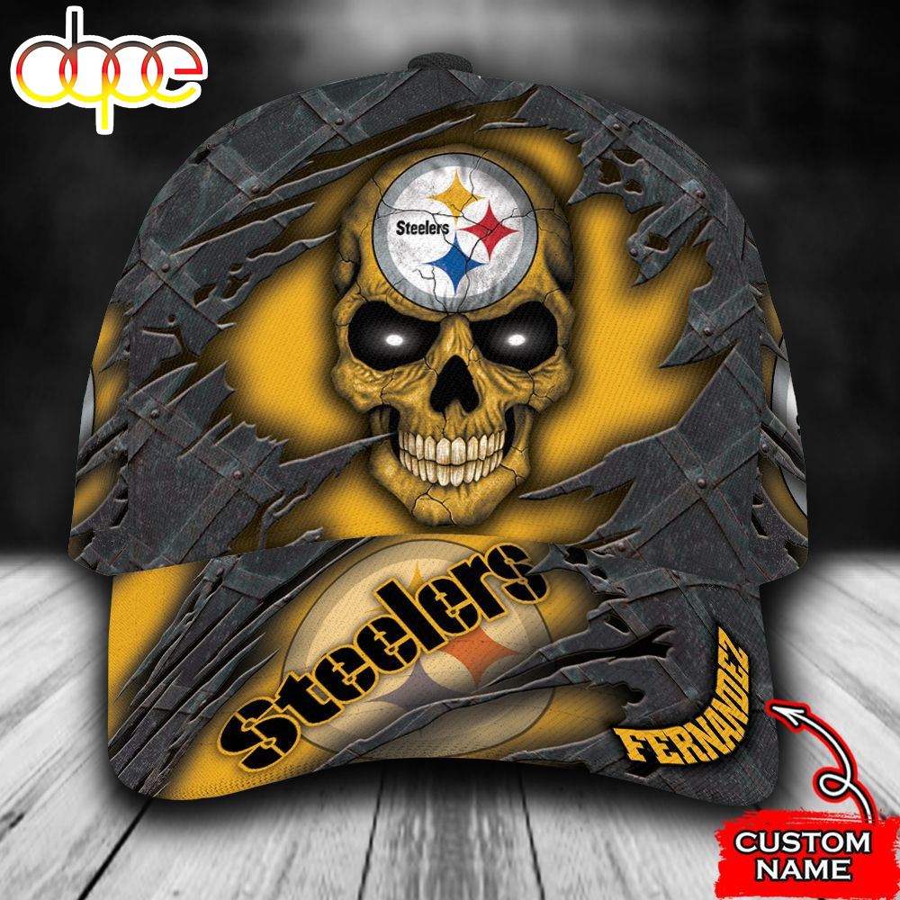 Personalized Pittsburgh Steelers Skull All Over Print 3D Classic Cap