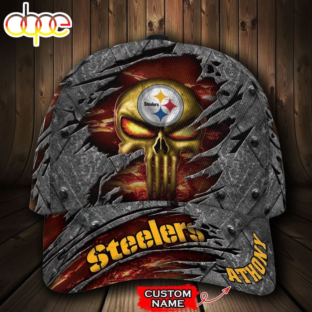 Personalized Pittsburgh Steelers The Punisher Skull All Over Print 3D Classic Cap
