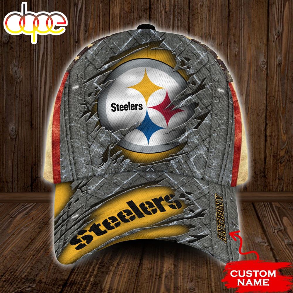 Personalized Pittsburgh Steelers USA Flag All Over Print 3D Classic Cap
