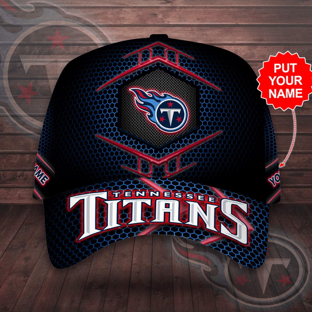 Personalized Tennessee Titans Beehive Hexagon Pattern All Over Print 3D Baseball Cap