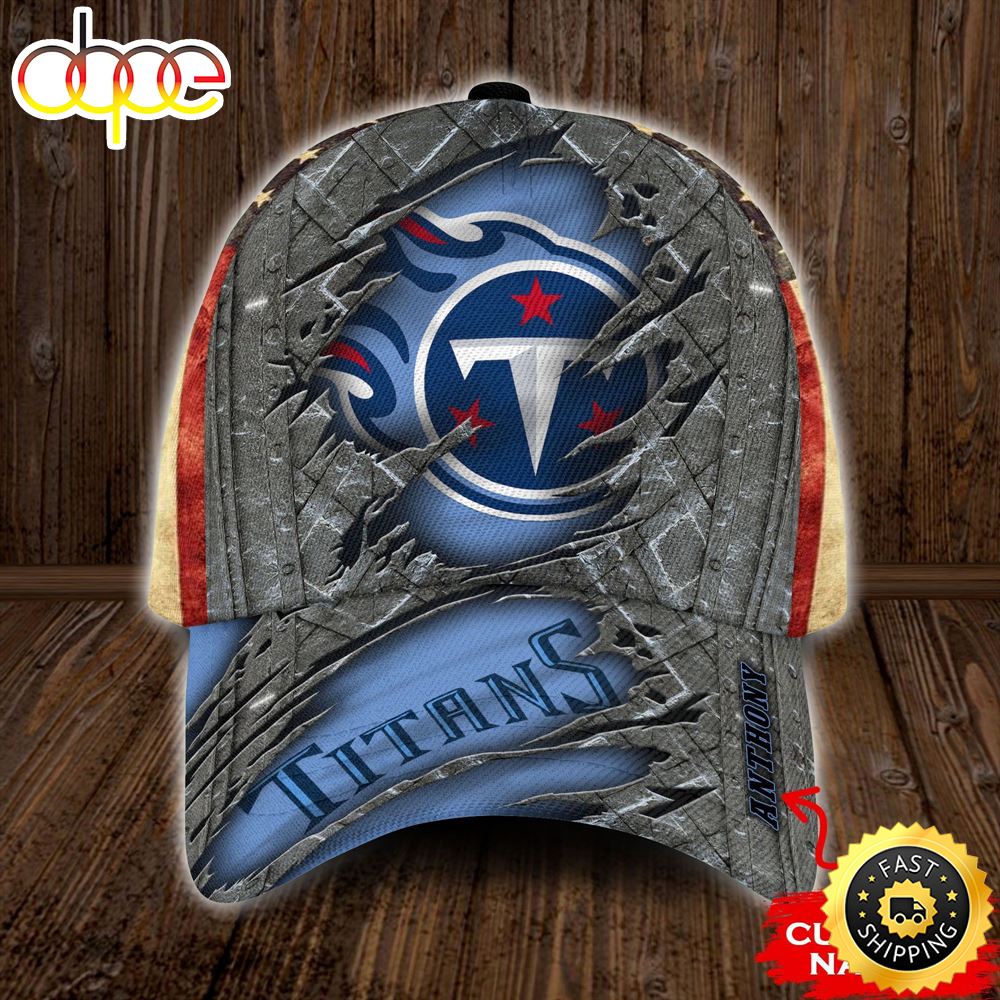 Personalized Tennessee Titans USA Flag All Over Print 3D Classic Cap