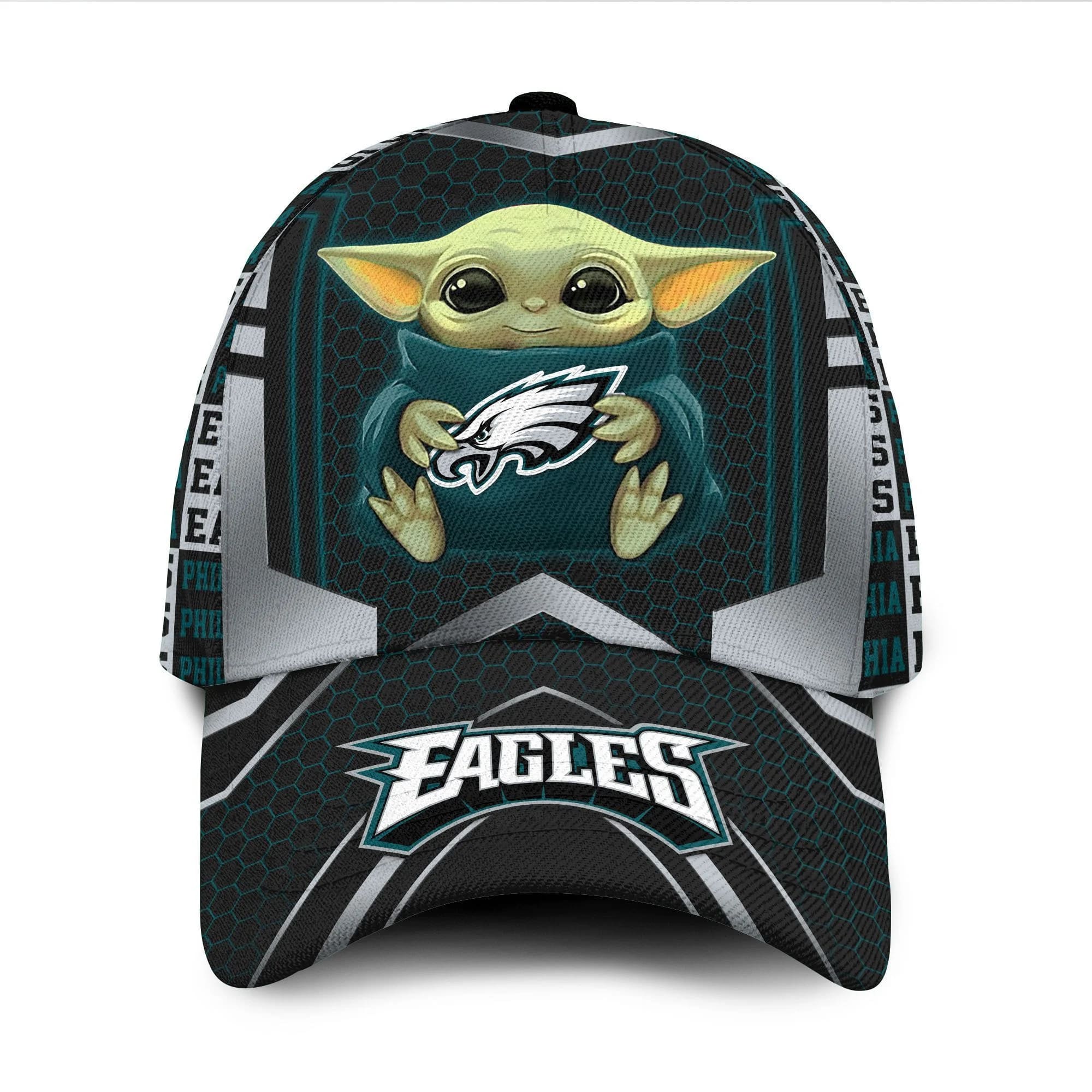Philadelphia Eagles Baby Yoda All Over Print 3D Classic Cap