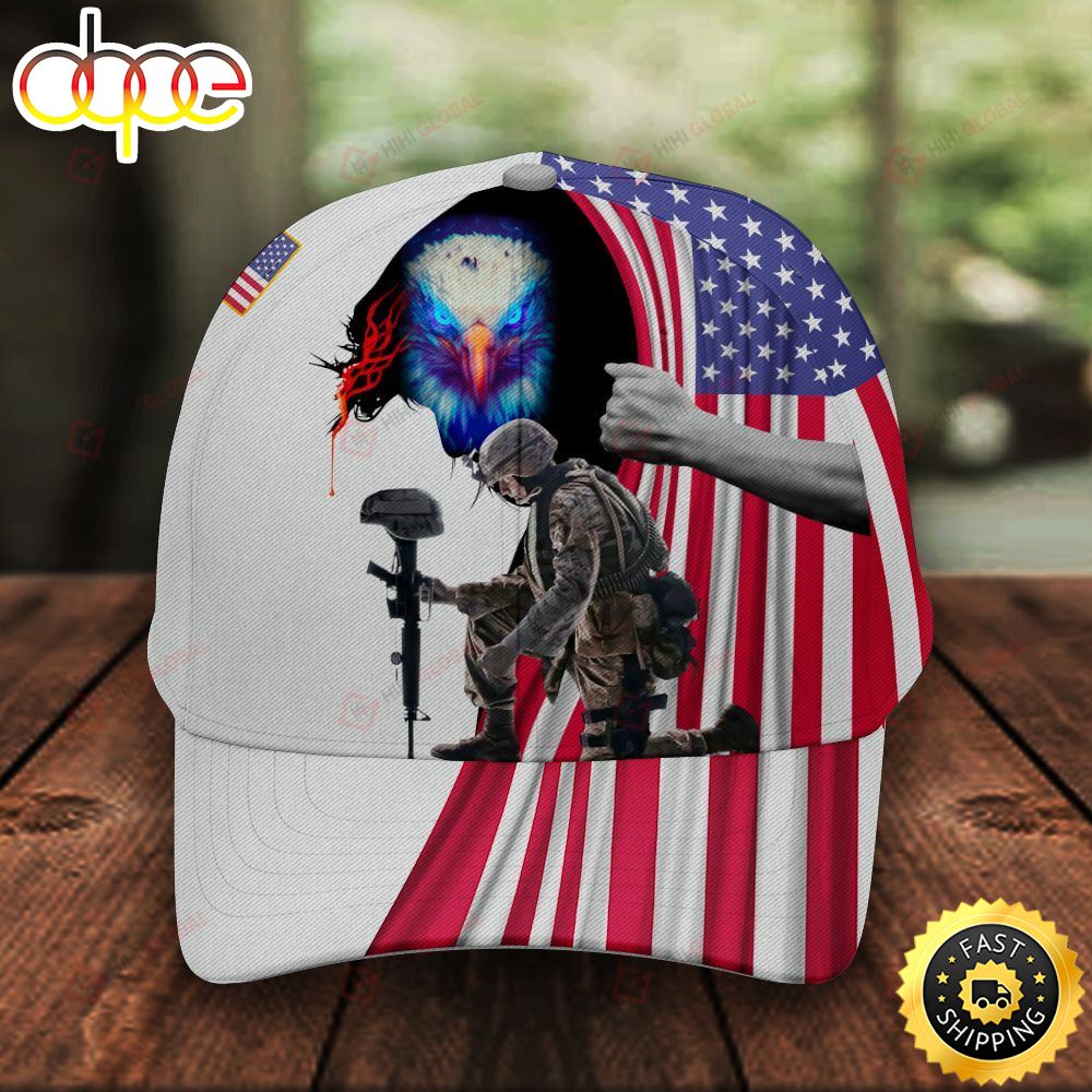 Veteran American Flag Hat Proud US Military I am A Veteran Hat Classic Cap