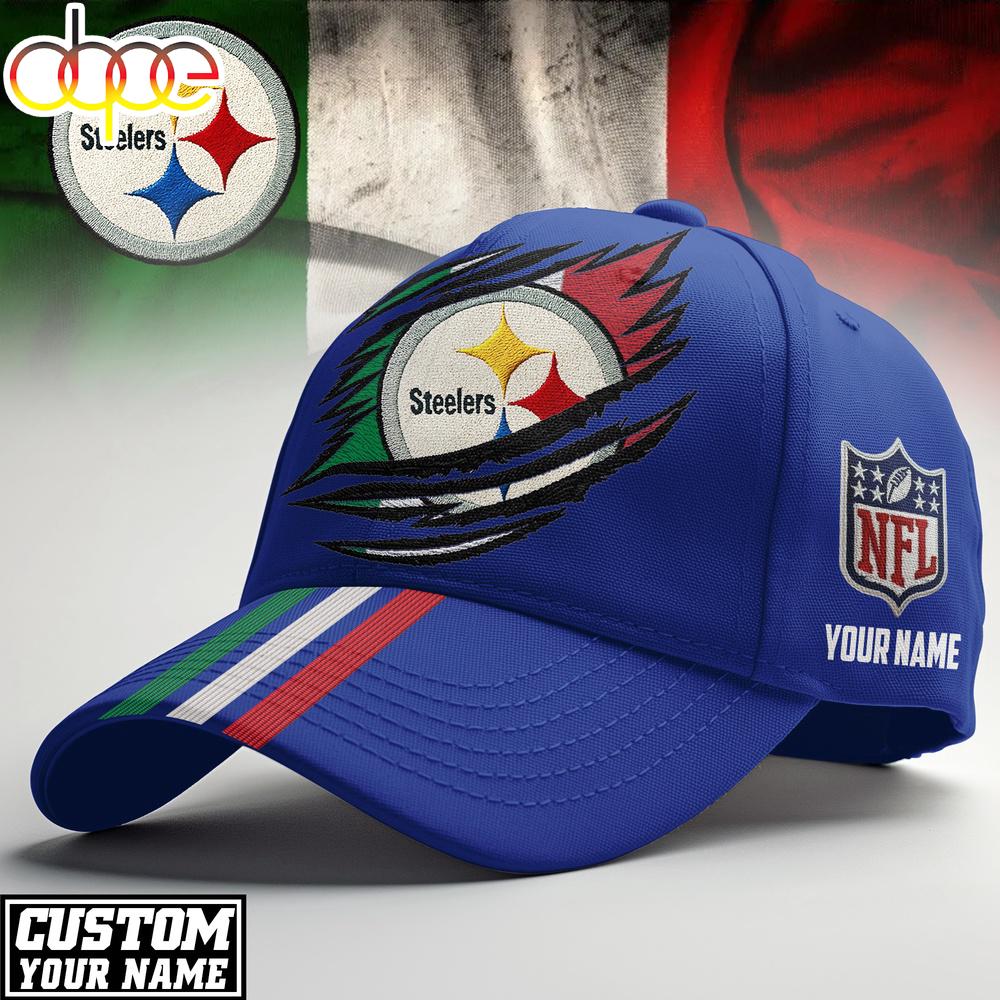 Custom Name Pittsburgh Steelers NFL Italy Classic Cap