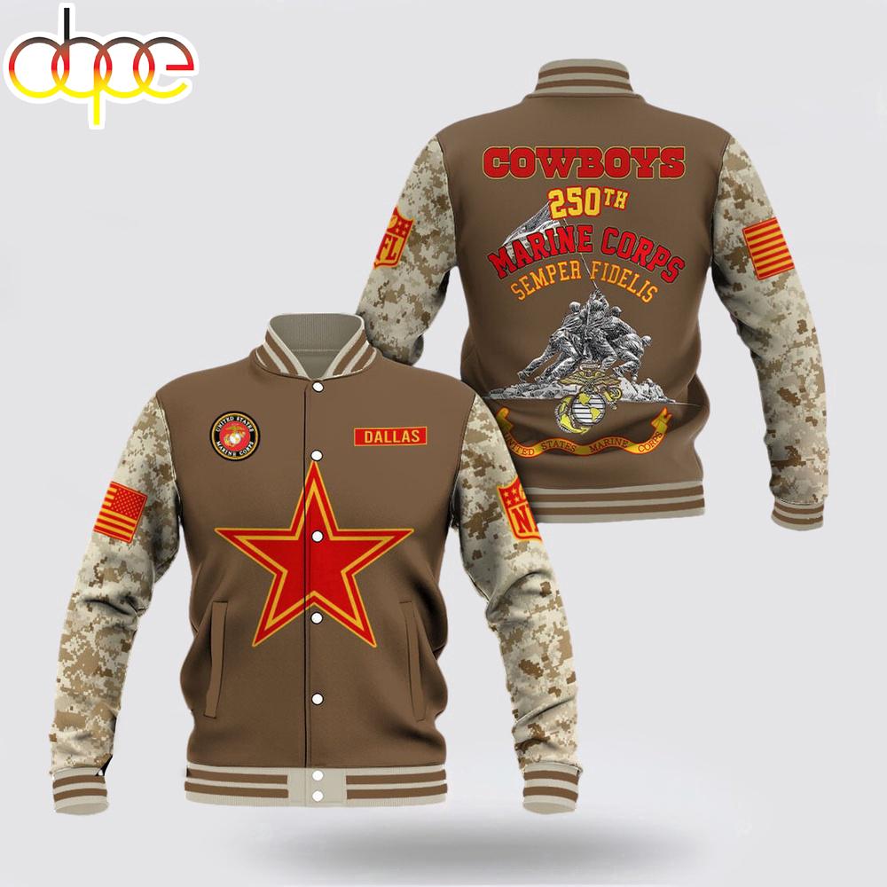 Dallas Cowboys x US Marine Corps Baseball Jacket