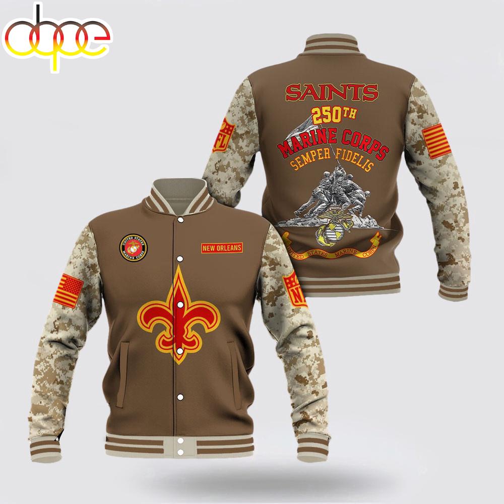 New Orleans Saints x US Marine Corps Baseball Jacket