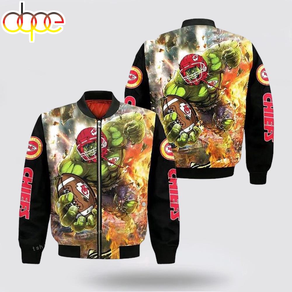 Nfl Kansas City Chiefs  Hulk All Over Print Bomber Jacket