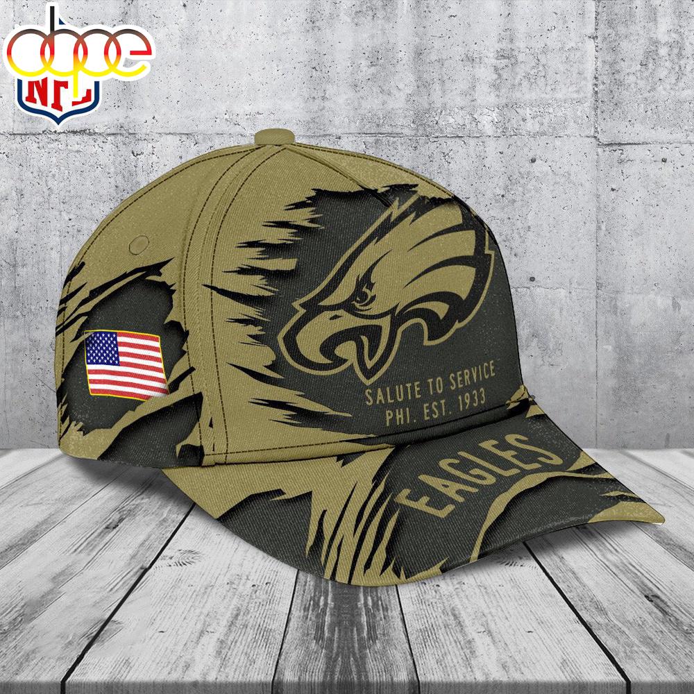 Philadelphia Eagles 2025 Salute to Service Classic Baseball Cap