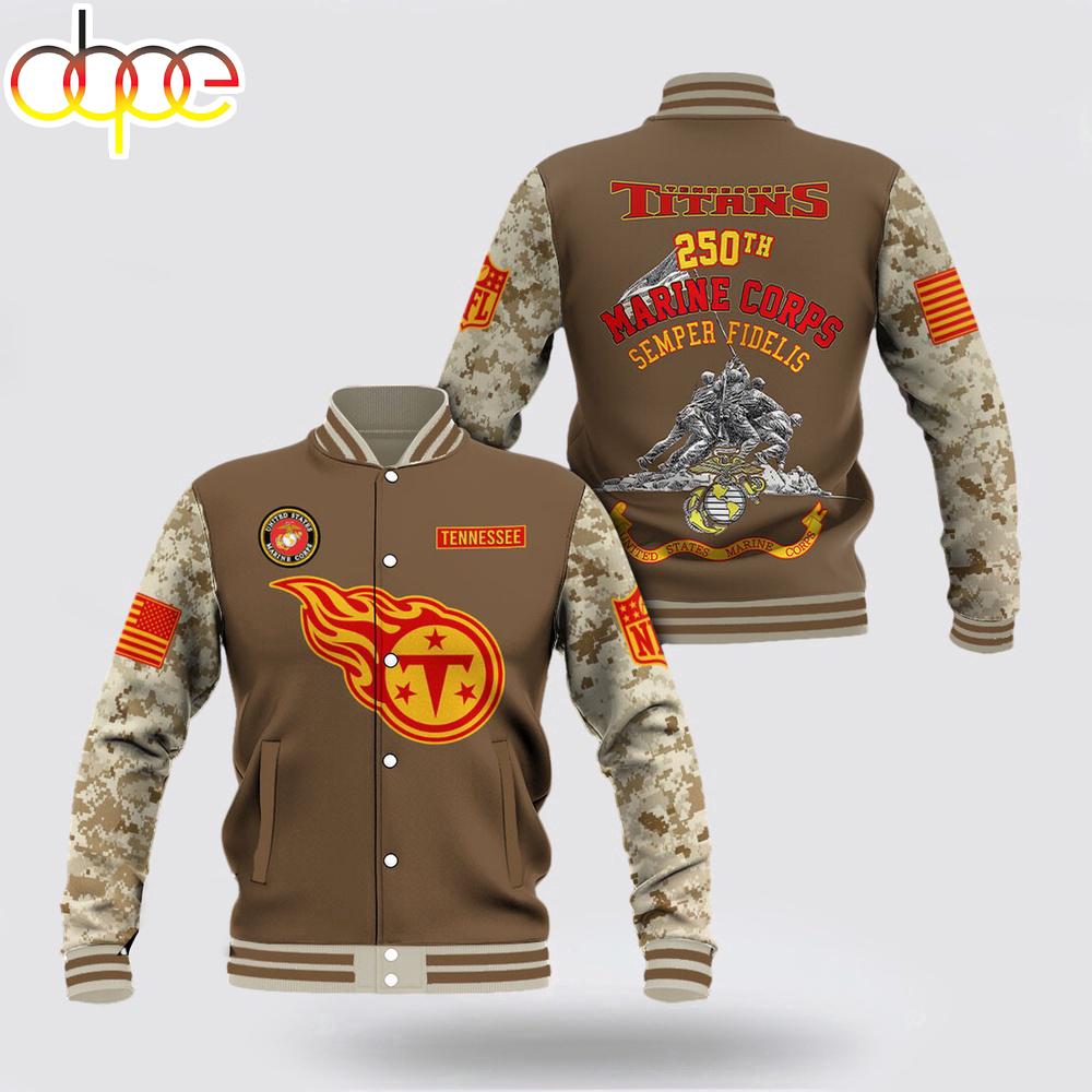 Tennessee Titans x US Marine Corps Baseball Jacket